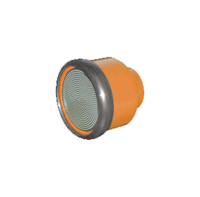 Dramm 1000PLC-W Orange Head Water Breaker - 50 per case - Watering Tools